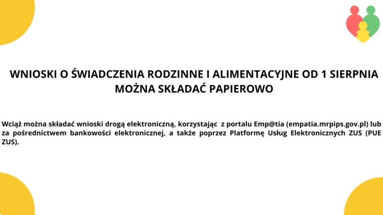 Informacja dotycząca świadczeń