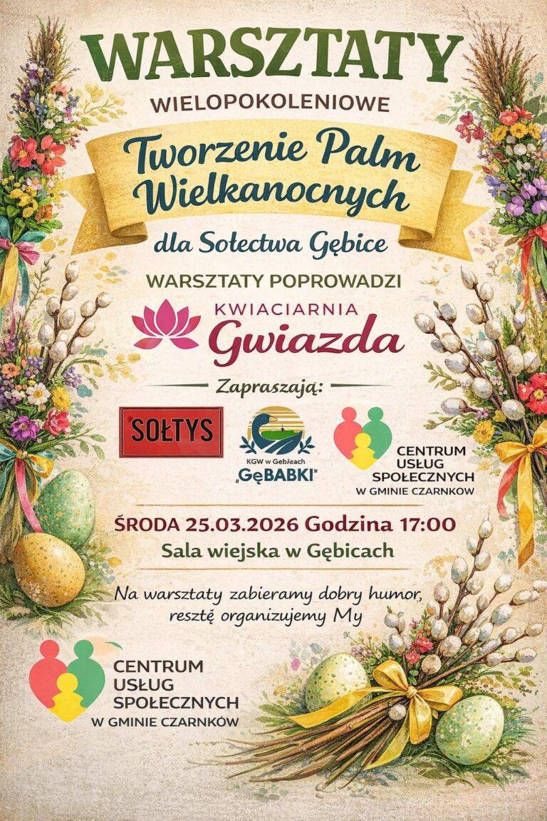 Tworzenie Palm Wielkanocnych w Gębicach